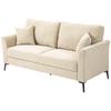 2-Seater Sofa with Linen Look, Thick Padding, Up To 360 Kg, 179 X 80 X 89 Cm, Beige
