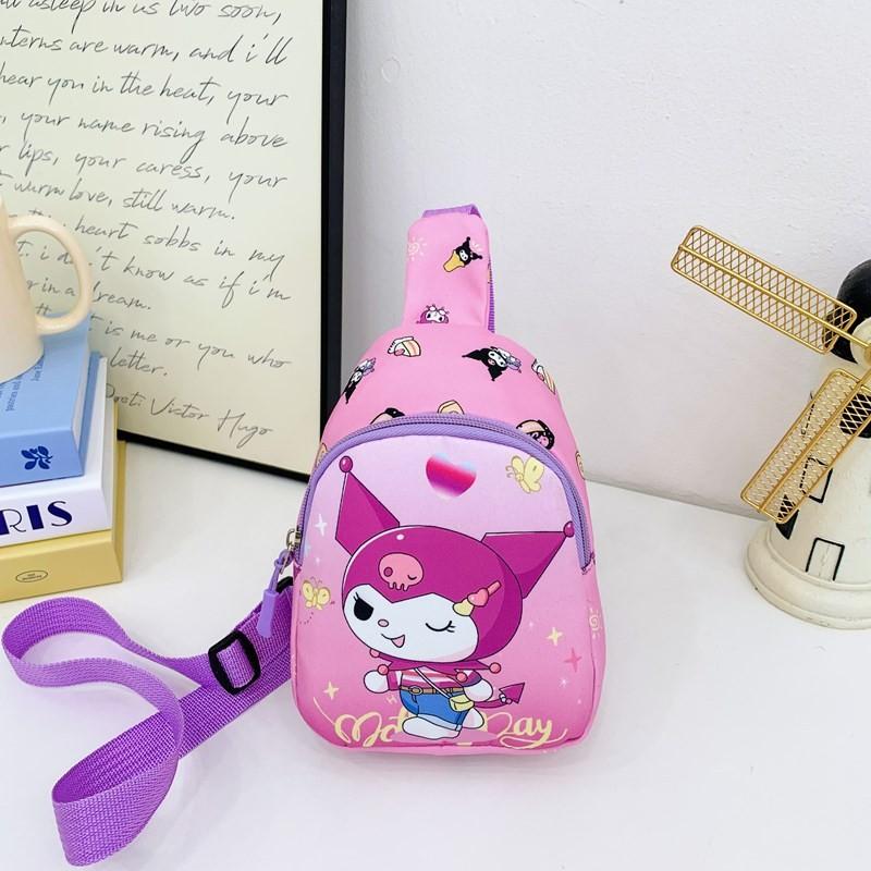 Hello Kitty Kuromi Melody Pattern Kids Chest Bag With Polyester Material And Breathable Design For Daily Use In Kindergarten