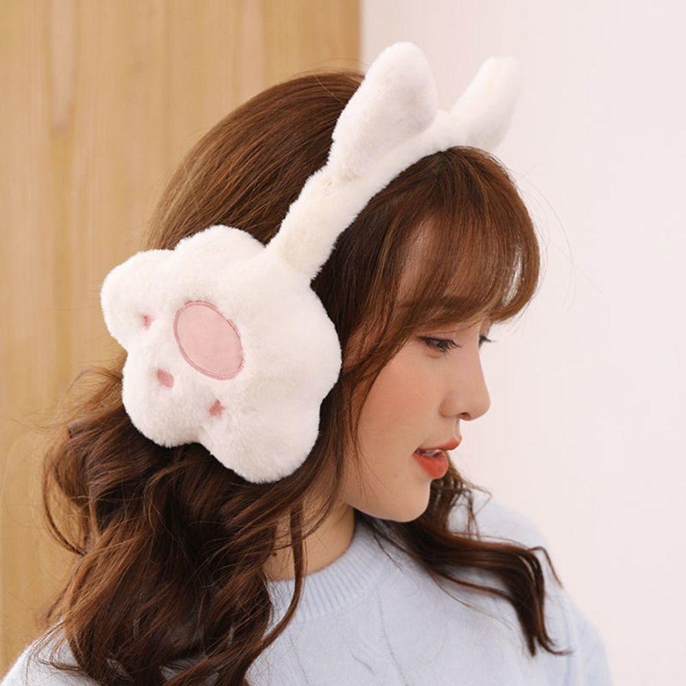 Cute Cat Claw Design Warm Ear Muffs Cartoon Foldable Design Cat Claw Earmuffs Thickened Cartoon Pattern