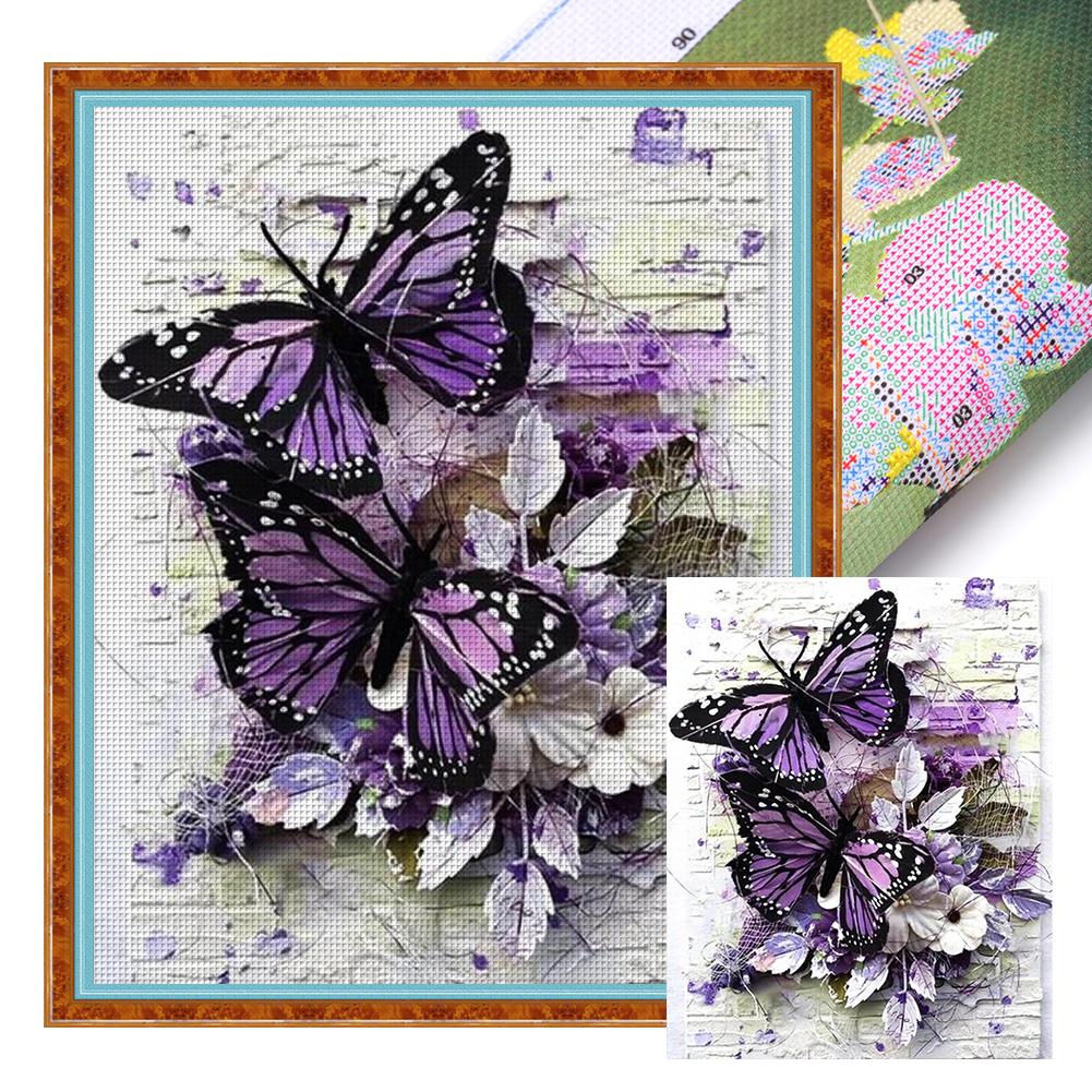 

Full Embroidery Eco-cotton Thread 11CT Printed Animal Cross Stitch Kit 40x50cm