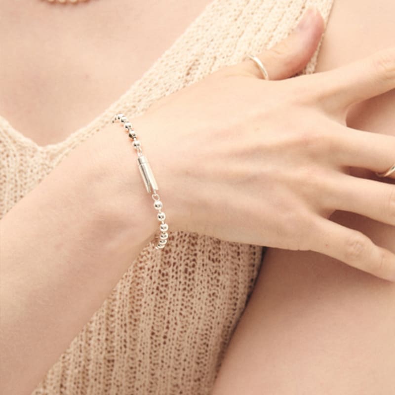 ATSENSE Ballchain Silver Bracelet_Easy Clip