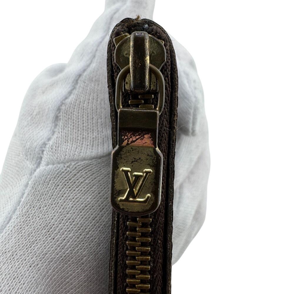 LOUIS VUITTON M62650 Key ring Monogram leather Pochette Cre Coin case Brown leather Women Used