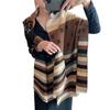 Autumn and winter colored striped imitation cashmere scarf women's student couple versatile thickened warm double-sided scarf