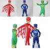 Kostým PJ Masks od Noblekids s barevným overalem Catboye, Owlette a Gekka pro děti