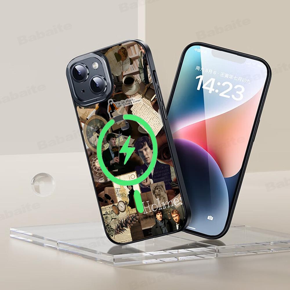

B-Sherlock-Holmes-TV Phone Case Magnetic Case For IPhone 16 14 13 12 11 15 Pro Max Plus For Magsafe Wireless Charge Cover iPhone 15 Plus