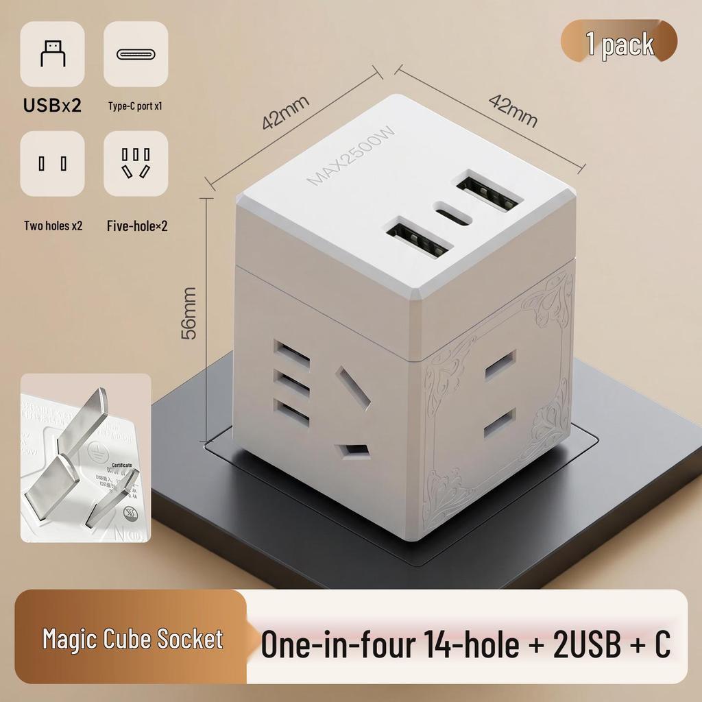 Multi-port USB & Type-C Extension Plug Converter for Home