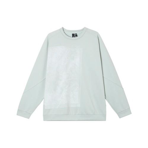 

adidas Knitted Casual Sports Crewneck Long-Sleeve Sweatshirt, Men s, Silver Gray XL серебряный серый