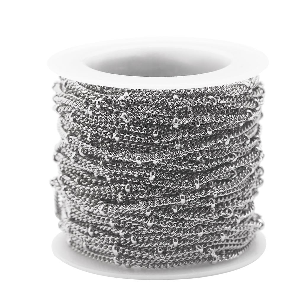 10 Yards/Rolle 2/3mm Edelstahlketten Perlenkette Kette Großhandelsketten Für Schmuckherstellung DIY Halskette Armband Zubehör