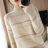 Half High Collar Sweater Pullover Women Fashion 2022 Autumn and Winter New Loose Japanese Style Pullover Knit Bottoming Sweater