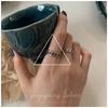 Ins Korean Unique Inspired S925 Silver Geometric Ring For Women With Charm Minimalist