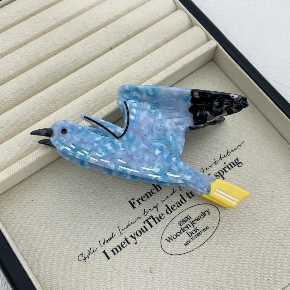 Cute Cartoon Animal Shark Clip Creative Korean Style Acetic Acid Hair Claw Woodpecker Headwear Swallow Bird Hair Claw Travel