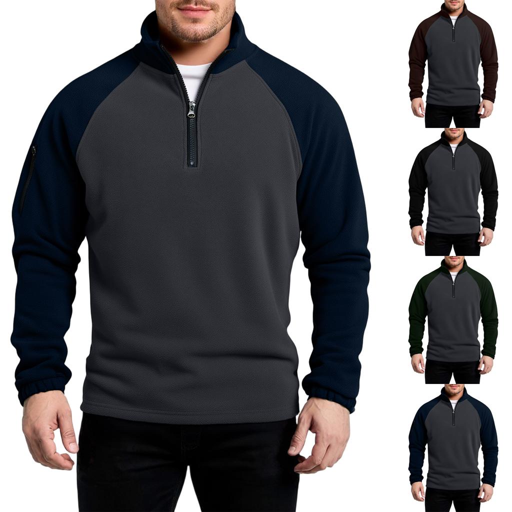 Men's Sweatshirt Loose Solid Color Outdoor Warm Breathable T-Shirt Top