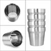 175ml Stainless Steel Double Walled Cups Stackable Set of 6 Coffee Cup Tea Chilling Beer Glasses for Home Travel Camping