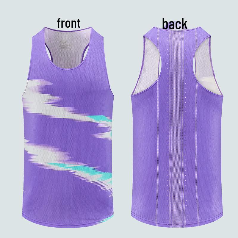Men's Quick-Dry Track and Field Training Vest and Shorts Set for Marathon & Physical Education Competition