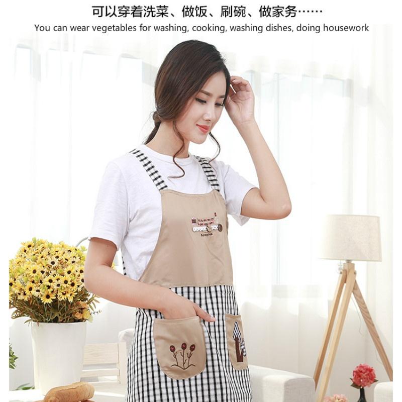 Domů Kuchyně Vyšívání Bavlna Konopná Zástěra Móda Servis proti mastnotě Zástěra Zboží pro domácnost