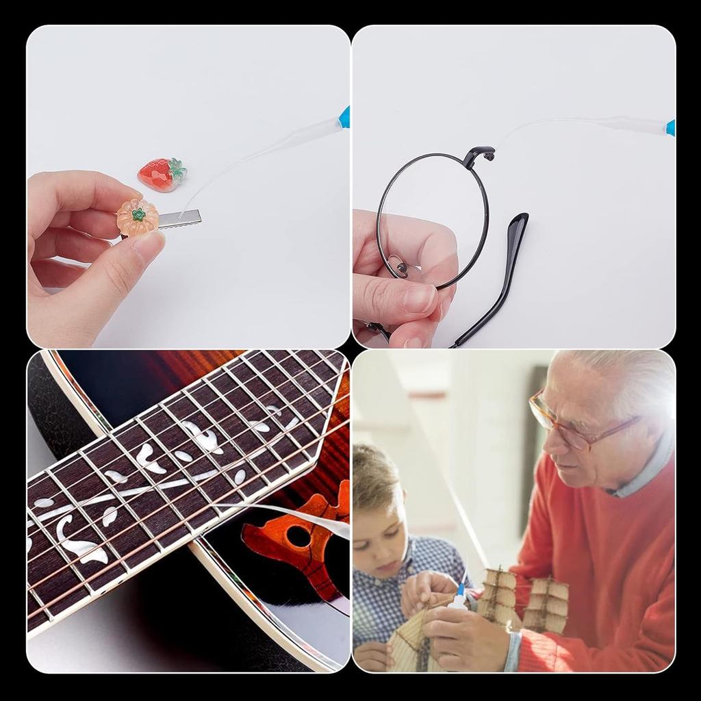 Disposable Super Glue Extender Tips, Precision Micro Applicator Nozzles for DIY Craft Model Building Electronics Repair Adhesive Dispensing