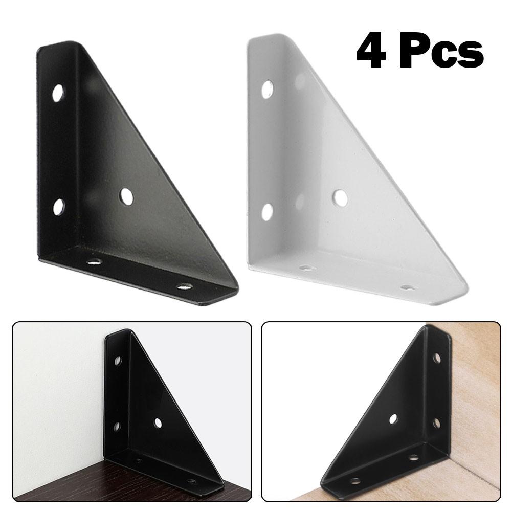 Black/White Corner Brackets Heavy Iron Triangular Reinforcement