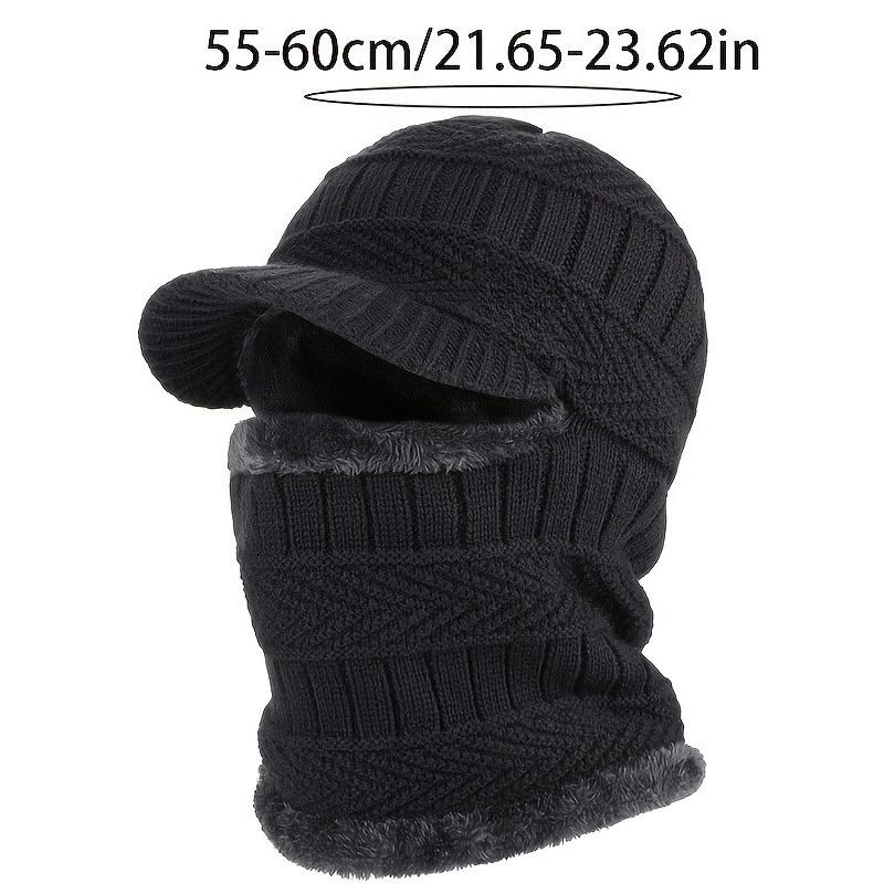 1pc Men's Thermal Fleece-Lined Ski Hat, Ear Flap Cap for Winter Cycling, Outdoor Sports Warm Beanie, Perfect for Christmas