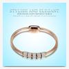 Minimalistisches Edelstahl-Magnetverschluss-Armband für Damen
