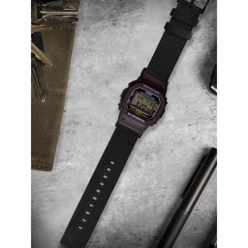 16mm Soft Bracelet for Casio G-SHOCK Canvas Watch Strap DW-5600BBN GW-M5610 GA100/110 22mm Nylon Watch Band