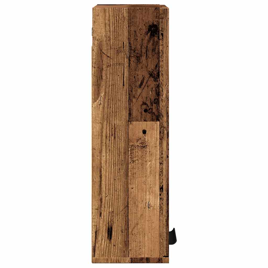Wandmontierter Badezimmerschrank im rustikalen Holz-Look 32 x 20 x 67 cm