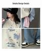 Stylish Girls' Cartoon Color Block Long Sleeve T-shirt - Spring 2026 Edition for Medium & Large Children