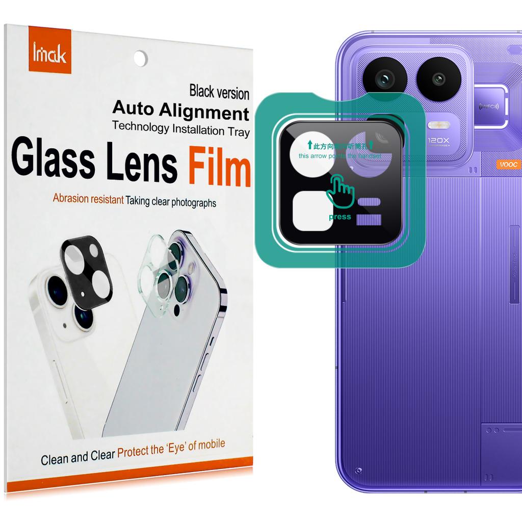 For Realme Neo 8 5G Glass IMAK High Definition Glass Lens Film Self-positioning Version Black Version