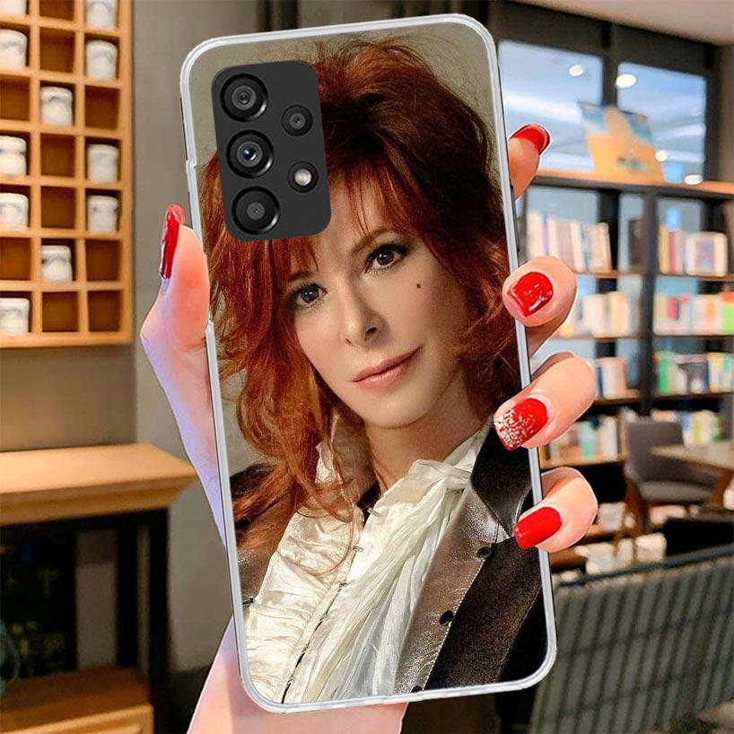 Mylene Farmer Phone Case For Samsung Galaxy A12 A22 A32 A52 A72 A02S Phone Case Note 20 Ultra 10 S10 Plus A51 A71 A50S A20S A10S