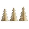 Yousheng 3/4Pcs Christmas Tree Ornament Easy Assembly Geometric Origami Christmas Tree Festive Merry Christmas Decor