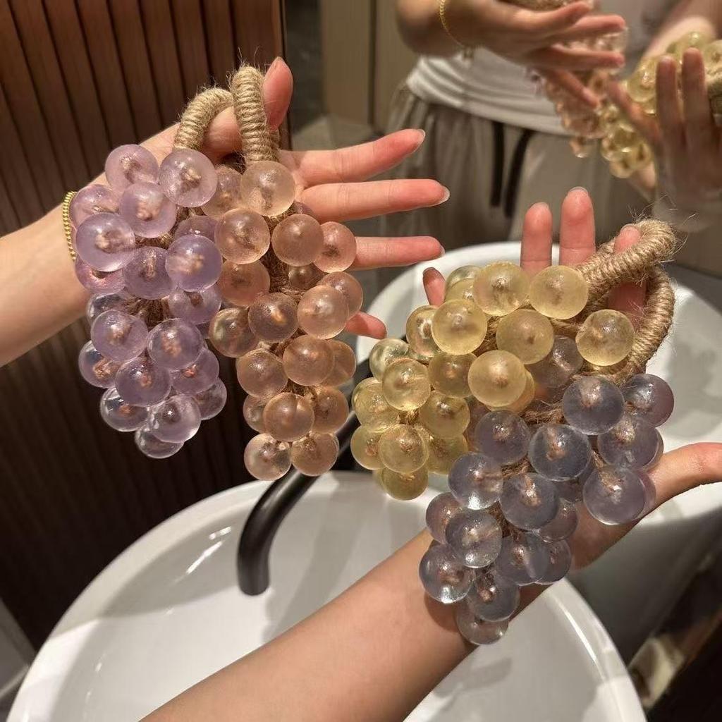 Crystal Grape Soap Cluster - Fun Birthday Gift and Decorative Bathroom Souvenir