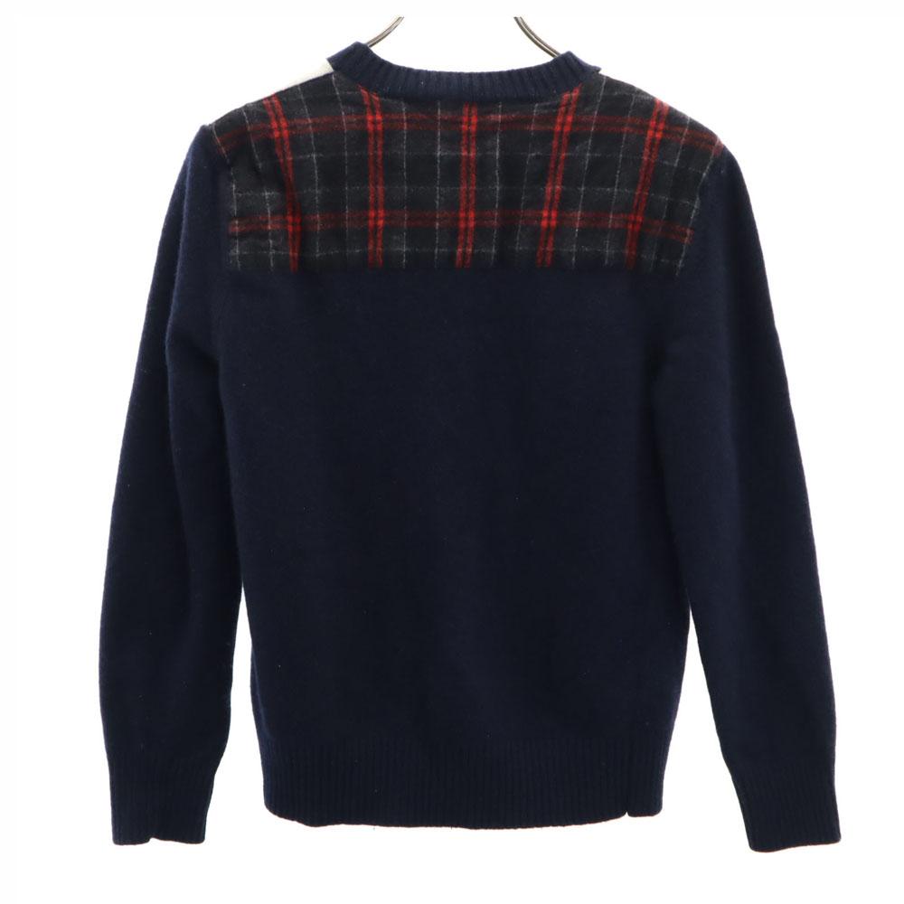 MARNI Made in Italy Virgin Wool Long sleeve sweater 44 Navy knit Women Used