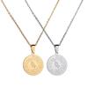 Religious Bible Praying Hands Pendant Female Silver Gold Color Stainless Steel Christian Necklace for Women Men Jewelry Gift