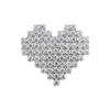 Creative Rhinestones Heart Shape Badge Pin Brooch Stylish Jewelry For Special Moment Lightweight Coat Decoration