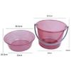 Transparent Plastic Bucket with Basin