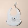 NEW Custom Cartoon deer rainbow Silicone Baby Bib with & pattern Food-Grade solid Feeding Bib DZ31