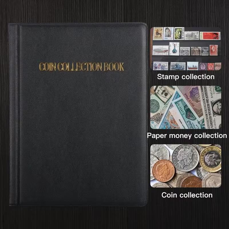10 Sheets Banknotes And Coin Collection Book Storage Pouch Holder For Commemorative Coin Organizer