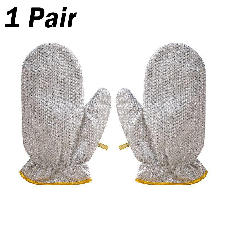 Rust Removal Cleaning Gloves Kitchen Insulation Gloves Steel Wire Dishwashing Cleaning Cloth Waterproof Pot Cleaning Gloves