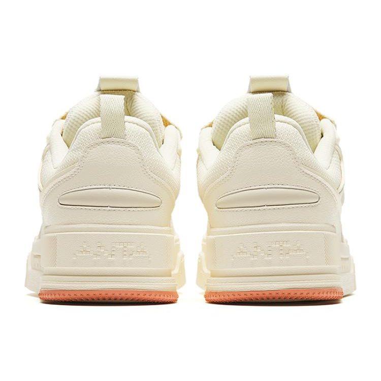 Anta Slightly Sweet Puffy Shoes Comfortable Slip Resistant Abrasion Resistant Low top Skateboard Shoes Men's White 912348001-3