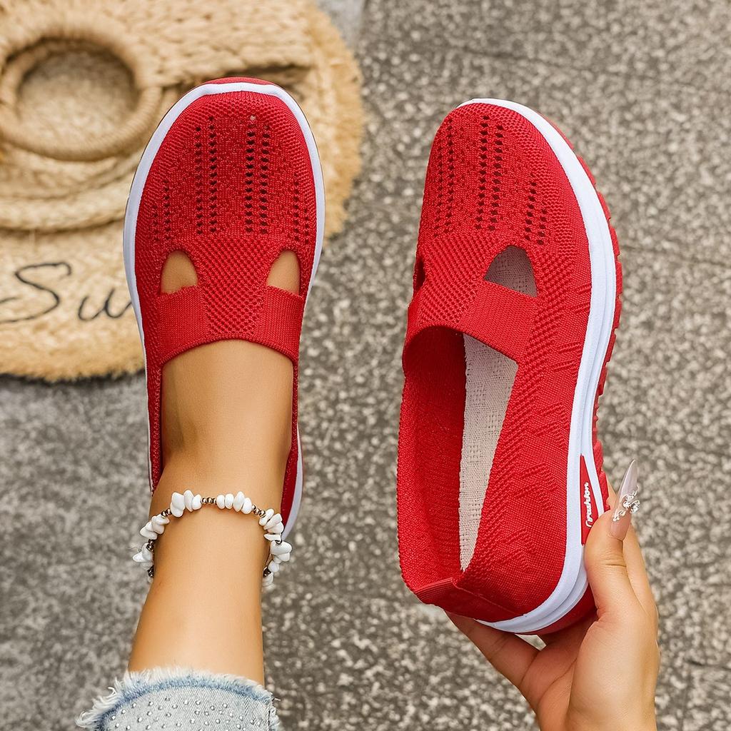 Lekkie Oddychające Siatkowe Buty Codzienne, Łatwe Do Wsuwania, Idealne na Wiosnę i Lato, Wszechstronne i Wygodne, Jak Białe Trampki., Buty Damskie