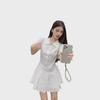 2024 Women's Summer White College-Style Short-Sleeved Dress