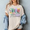 Maßgeschneidertes Geburtstags-T-Shirt Personalisierter Jahr-Monat-Name Pullover Passendes Partygeschenk Grafik-T-Shirts Übergroßes T-Shirt Gothic