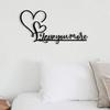 Metal Wall Art Heart Sign Home Decor Valentine Love Bedroom Living Room