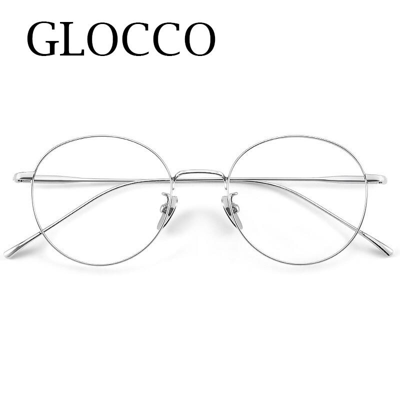 Vintage Bequeme Myopie Brille Mode Runde Reine Titan Brillen Luxus Korrektur Presbyopie Brillen