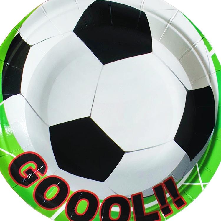 Football Birthday Party Decor Set: Plates, Cups, Tablecloth, Cutlery, Backdrop, Banner & Balloons.