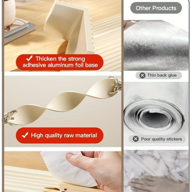 Stickers Muraux Doux Texturés 3D - Imperméables et Résistants à l'Humidité - Protections d'Angle Peel & Stick, Décoration pour Murs, Tables, Chaises
