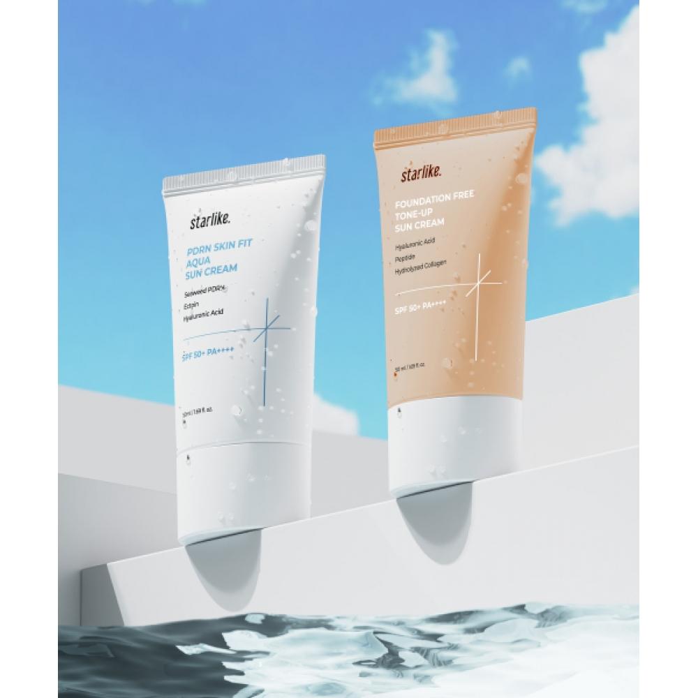 Starlike Makeup Adhesive Sun Cream Set 2 tone up sunscreens