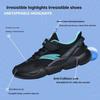 Anta Comfortable Non-Slip Shock Absorbing Wear-Resistant Breathable Lightweight Low-Top Running Shoes Kids sneaker Black Green A312225567H-3