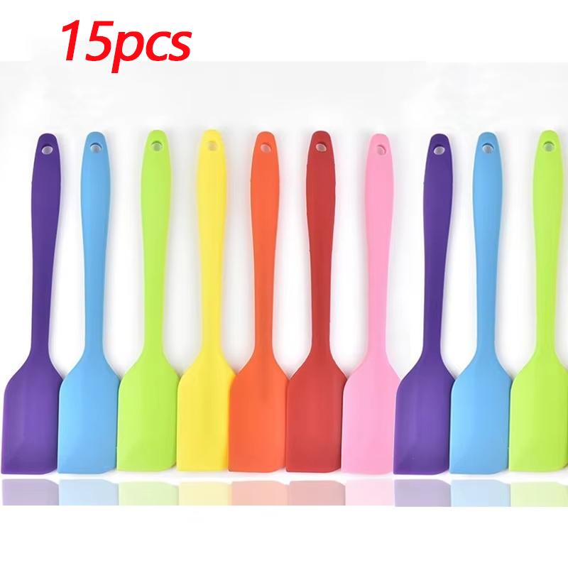 5/10/12/20PCS Random Color Silicone Spatulas Cream Spatula Cake Cream Scraper Baking Cake Tool Heat-resistant Seamless Scraper