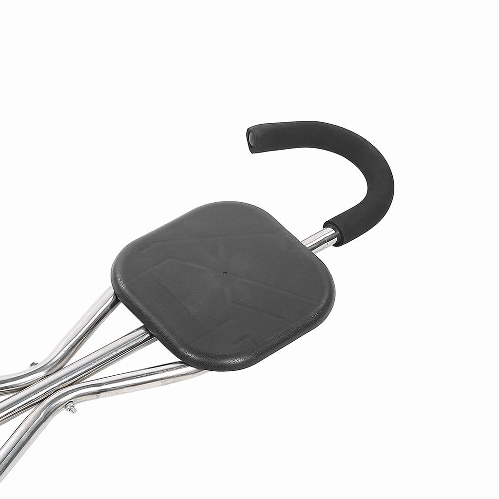 Folding Cane Stool Portable Walking Stick Chair Stainless Steel Elderly Crutch StoolBlack