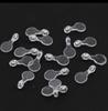 1000Pc Clear Acrylic Bails  Round Transparent Button Bails  Clear Acrylic Plastic Bails for Craft and Jewelry Making Finding